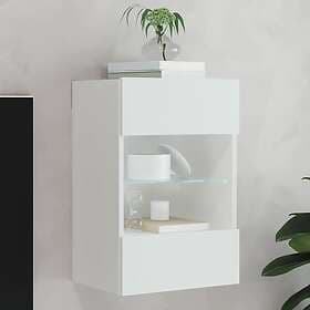 vidaXL Väggmonterad TV Stand LED vit 40x30x60.5 cm 837078