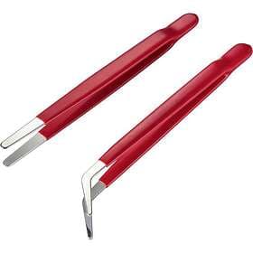 Toolcraft TO-6897171 Tweezer-set 2 delar Flat-rund,