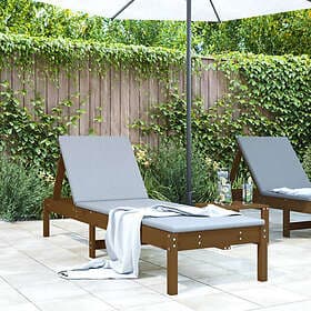 vidaXL Sunbed honungsbrun 199.5x60x74 cm massiv furu 825071