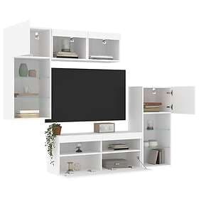 vidaXL TV Stand 5 delar LED vit konstruerat trä 3216725