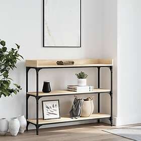 vidaXL Konsolbord med hyllor sonoma-ek 100x30x80 cm 837808