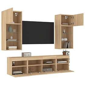vidaXL TV Stand 5 delar LED sonoma-ek konstruerat trä 3216745
