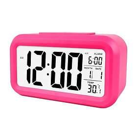 24.se Digital LED Alarm Clock Rosa