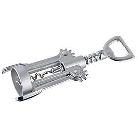 Fackelmann corkscrew/flasköppnare av metall, rostfritt stål silver, 16.5 x 7.9 x