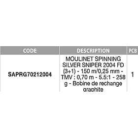 Sakura Silver Sniper Fd Spinning Reel Silver 4000