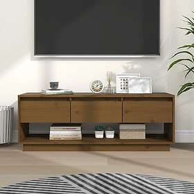 vidaXL TV Stand honungsbrun 110.5x34x40 cm massiv furu 813847
