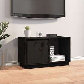 vidaXL TV Stand svart 74x35x44 cm massiv furu 814338