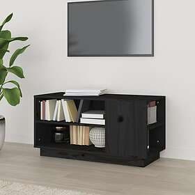 vidaXL TV Stand svart 80x35x40.5 cm massiv furu 814408
