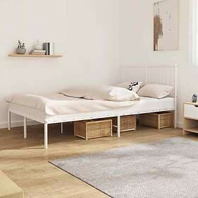 vidaXL Bed Frame med huvudgavel metall vit 120x190 cm 350928