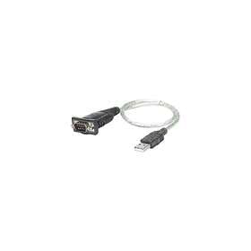 Manhattan USB-A to Serial/COM/RS232/DB9 0.45m Gray