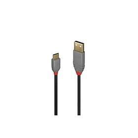 Lindy USB-A to USB-C 0.5m USB 2.0 Black, Grey
