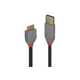 Lindy 36768 USB-kabel 3 m USB 3.2 Gen 1 (3.1 Gen 1) USB A Micro-USB B Sort