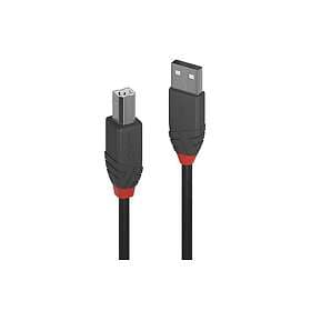 Lindy USB A - USB B 2.0 0.5m Black