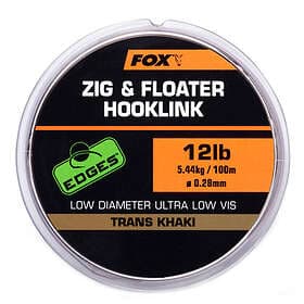 Fox Zig and Floater Hooklink Trans Khaki 12lb (0.28mm)