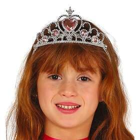 Fiestas Guirca Silver Tiara med Rosa Stenar One size