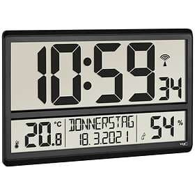 Tfa Dostmann 60.4520.01 DCF Wall Clock 360 mm x 28 235 Black Large Display