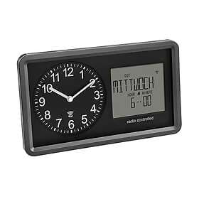 Tfa Dostmann analog radioklocka med kalender. 60.3552.01, seniorklocka, larm och