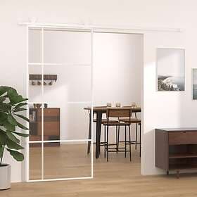 vidaXL Sliding Door ESG-glass och aluminium 90x205 cm vit 151684