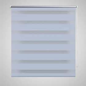vidaXL Rullgardin randig vit 90 x 150 cm transparent 240206