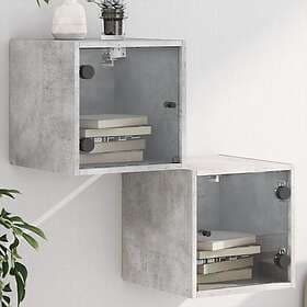 vidaXL Nightstand 2 pcs Concrete Grey 35x37x35cm 836469