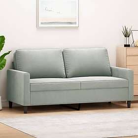 vidaXL 2-seater sofa light grey 140 cm velvet 359199
