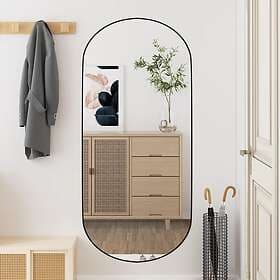 vidaXL Oval Mirror 45x100cm Glass