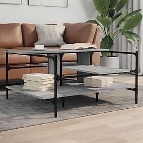 vidaXL Coffee Table Gray 100x100x48.5 cm Particle Board 842314
