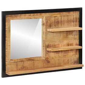vidaXL Mirror 80x8x55cm glass and solid mango wood 358578