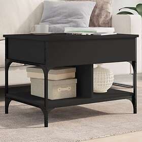 vidaXL Coffee Table Black 70x50x50 cm Engineered Wood and Metal 845361