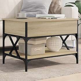 vidaXL Soffbord sonoma-ek 70x50x50 cm konstruerat trä och metall 845352