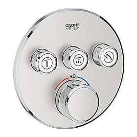 Grohe Grohtherm SmartControl Termostat Med 3 uttak, Supersteel 29121DC0