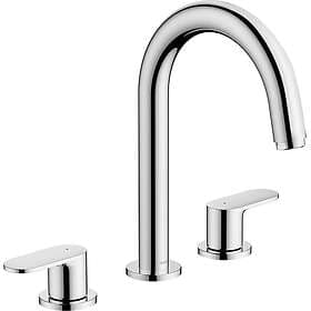 Hansgrohe Vernis 3-hulls Batteri 150 Med bunnventil, Krom 71553000