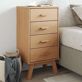 vidaXL Sängbord OLDEN brun massiv furu 358585