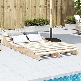 vidaXL Solsäng 205x110x31,5 cm massiv furu 832588