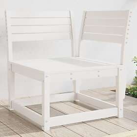 vidaXL Trädgårdssoffa hörn vit 73x73x78 cm massiv furu 844665