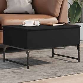 vidaXL Coffee Table Black 70x50x40 cm Engineered Wood and Metal 845371