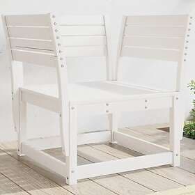vidaXL Trädgårdsstol vit 83x73x78 cm massiv furu 844675
