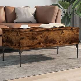 vidaXL Soffbord rökfärgad ek 100x50x45 cm konstruerat trä och metall 845413