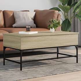 vidaXL Soffbord sonoma-ek 100x50x45 cm konstruerat trä och metall 845397