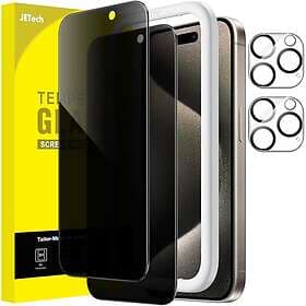 JETech Privacy Skärmskydd för iPhone 15 Pro Max 6,7