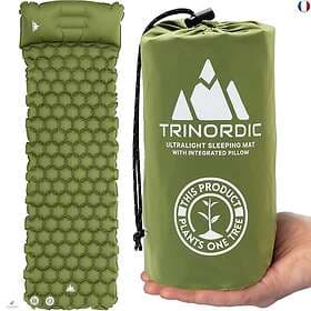 Trinordic Ultralight Inflatable Sleeping Pad With Integrated Pillow