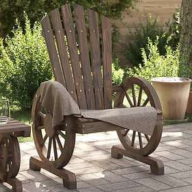 vidaXL Adirondackstol massivt granträ 365090