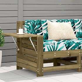 vidaXL Armchair sofa with cushion impregnated pinewood 844918