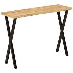 vidaXL Avlastningsbord med levande kant 105x33x76 cm massivt mangoträ 372763