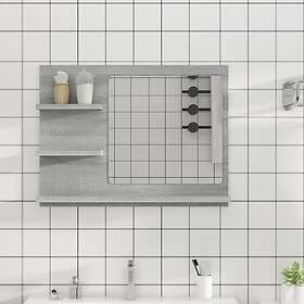 vidaXL Bathroom Mirror grey sonoma 60x10.5x45cm engineered wood 815661