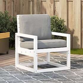 vidaXL Trädgårdsstol vit 57,5x63x76 cm massiv furu 832548