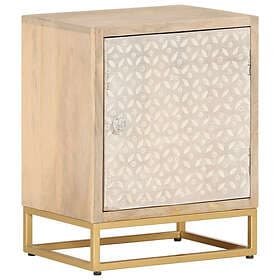 vidaXL Sängbord 40x30x50 cm massivt mangoträ och järn 372009