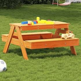 vidaXL Picnic Table for Children waxed brown 88x97x52 cm solid pinewood 844656