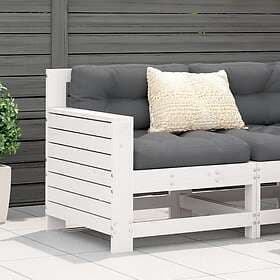 vidaXL Garden sofa white 69x62x70.5 cm solid pine 844884