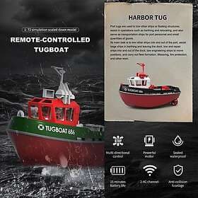 686 Remote Controlled Tugboat Green